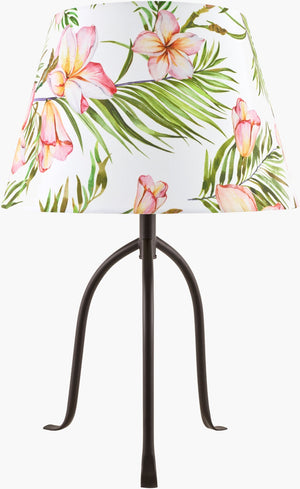 Livabliss Floriva Arts and Crafts Table Lamp with Linen Shade for Warm Ambient Reading Light FLVR-020