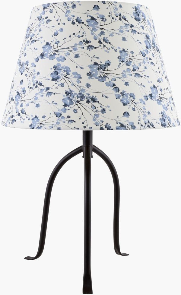 Livabliss Floriva Arts and Crafts Table Lamp with Linen Shade Mixed Metal Accents Warm Ambient Glow FLVR-023