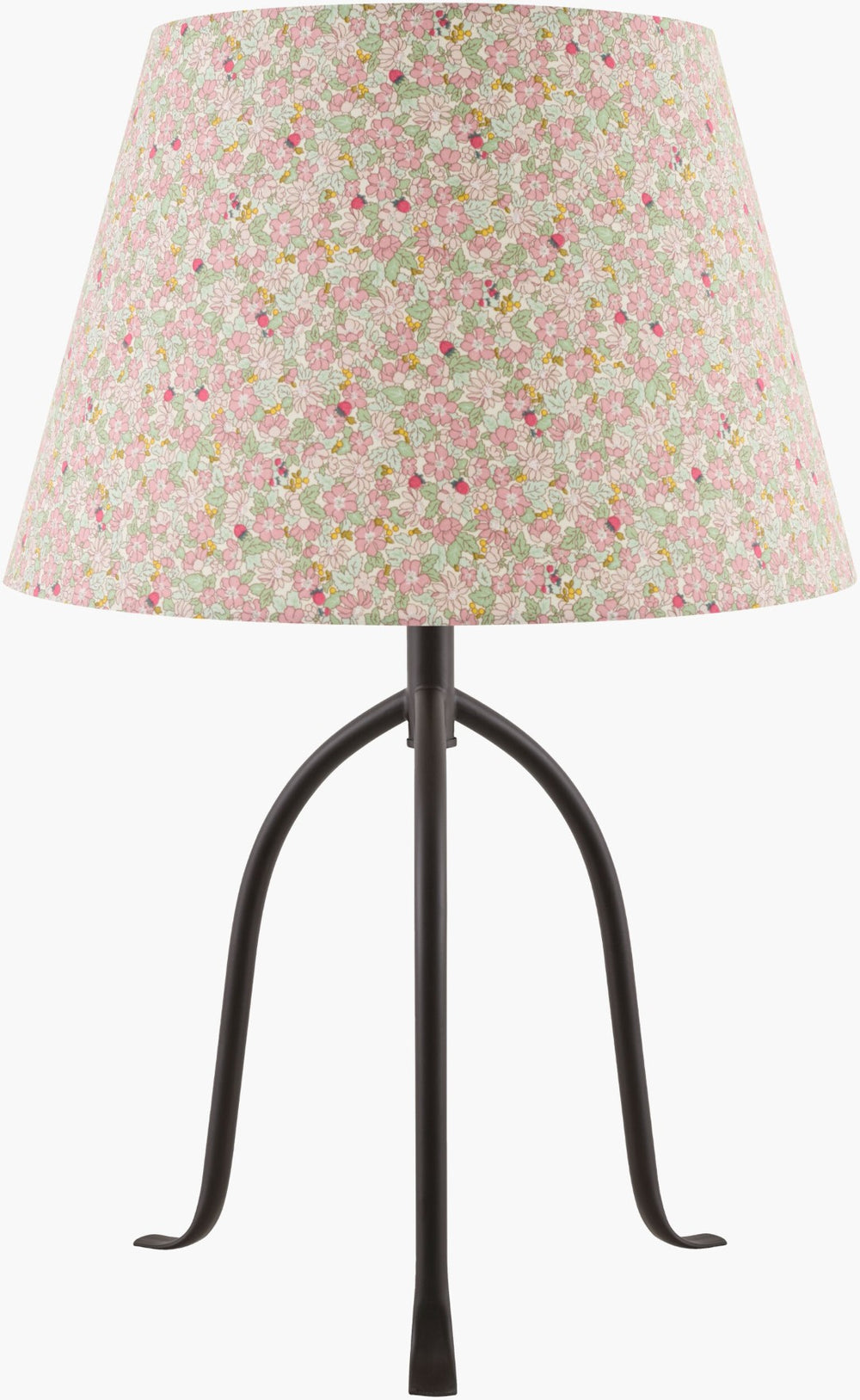 Livabliss Floriva Arts and Crafts Table Lamp with Linen Shade and Metal Base for Warm Ambiance FLVR-026