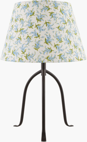Livabliss Floriva Arts and Crafts Table Lamp with Linen Shade and Metal Base for Warm Ambient Glow FLVR-027