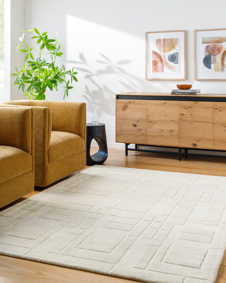 Luxuries FLW-2300 9' x 12' Handmade Rug FLW2300-912  Light Silver Surya