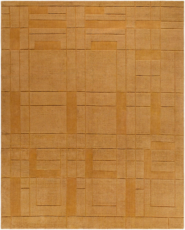 Surya Luxuries Flw-2300 2' X 3' Handmade Rug – Timeless Frank Lloyd Wright Design For Elegant Spaces! Goldenrod Wool Flw2301-912