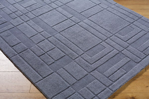 Surya Luxuries Flw-2300 2' X 3' Handmade Rug – Timeless Frank Lloyd Wright Design For Elegant Spaces! Slate Gray Wool Flw2302-810