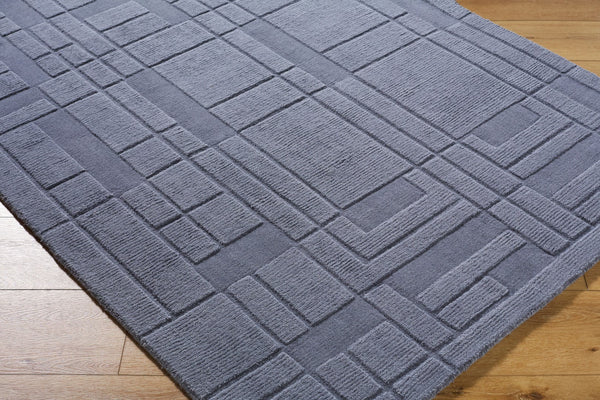 Surya Luxuries Flw-2300 2' X 3' Handmade Rug – Timeless Frank Lloyd Wright Design For Elegant Spaces! Slate Gray Wool Flw2302-810