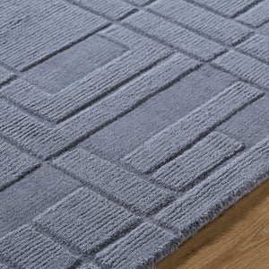 Surya Luxuries Flw-2300 2' X 3' Handmade Rug – Timeless Frank Lloyd Wright Design For Elegant Spaces! Slate Gray Wool Flw2302-810
