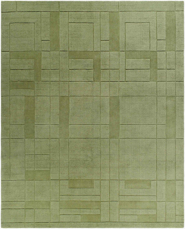 Surya Luxuries Flw-2300 2' X 3' Handmade Rug – Timeless Frank Lloyd Wright Design For Elegant Spaces! Olive Wool Flw2303-576