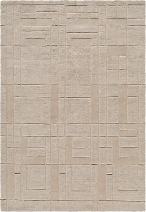 Surya Luxuries Flw-2300 2' X 3' Handmade Rug – Timeless Frank Lloyd Wright Design For Elegant Spaces! Beige Wool Flw2304-23