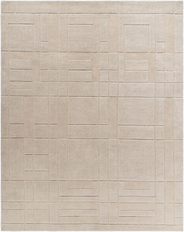 Surya Luxuries Flw-2300 2' X 3' Handmade Rug – Timeless Frank Lloyd Wright Design For Elegant Spaces! Beige Wool Flw2304-810