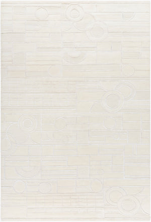 Surya Transcendence Luxurious Handcrafted 2' X 3' Rug In Viscose & New Zealand Wool For Timeless Elegance Ivory Nz Wool,Viscose Flwl2300-23