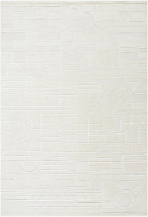 Surya Transcendence Luxurious Handcrafted 2' X 3' Rug In Viscose & New Zealand Wool For Timeless Elegance Ivory Nz Wool,Viscose Flwl2300-69