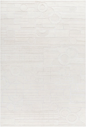 Surya Transcendence Luxurious Handcrafted 2' X 3' Rug In Viscose & New Zealand Wool For Timeless Elegance Ivory Nz Wool,Viscose Flwl2300-810