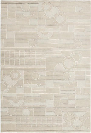 Surya Transcendence Luxurious Handcrafted 2' X 3' Rug In Viscose & New Zealand Wool For Timeless Elegance Beige Nz Wool,Viscose Flwl2301-69