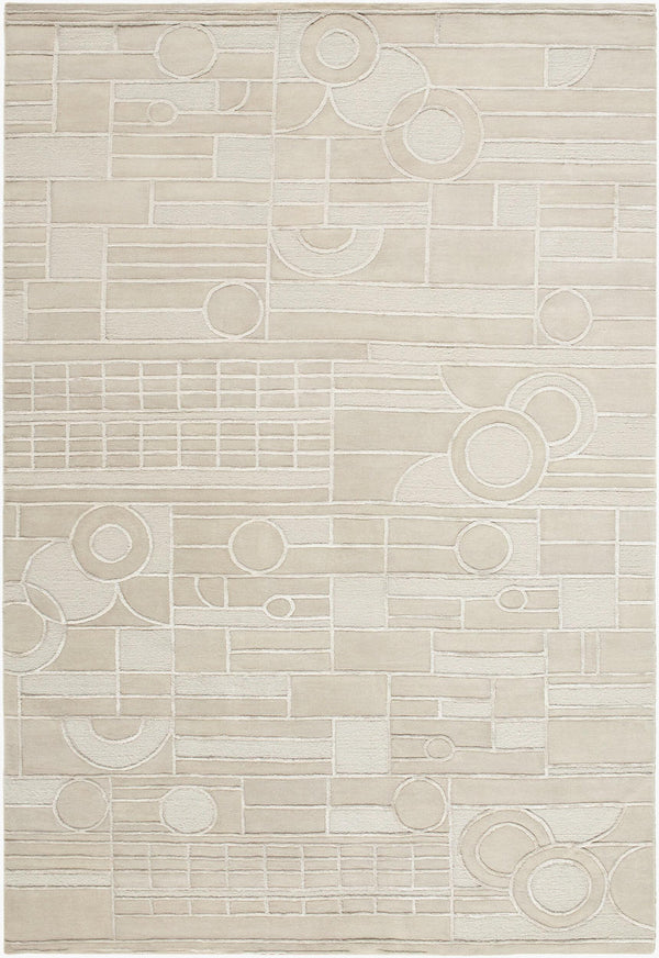 Surya Transcendence Luxurious Handcrafted 2' X 3' Rug In Viscose & New Zealand Wool For Timeless Elegance Beige Nz Wool,Viscose Flwl2301-69