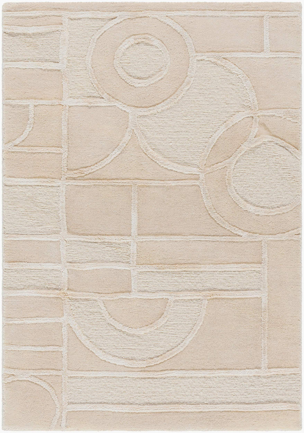 Surya Transcendence Luxurious Handcrafted 2' X 3' Rug In Viscose & New Zealand Wool For Timeless Elegance Beige Nz Wool,Viscose Flwl2302-69