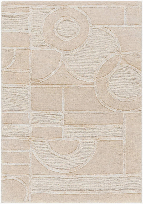 Surya Transcendence Luxurious Handcrafted 2' X 3' Rug In Viscose & New Zealand Wool For Timeless Elegance Beige Nz Wool,Viscose Flwl2302-23