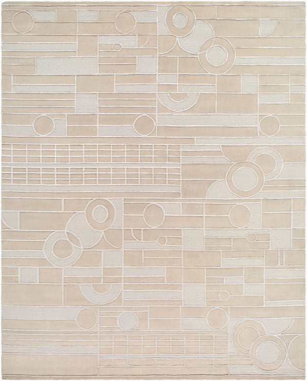 Surya Transcendence Luxurious Handcrafted 2' X 3' Rug In Viscose & New Zealand Wool For Timeless Elegance Beige Nz Wool,Viscose Flwl2302-810