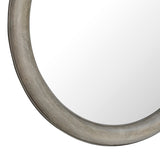 Scott Living Home Griffith Round Mirror Gray with Light Wood Finish P367DJ110 Pulaski Furniture