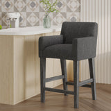 Christopher Knight Home® - Noble House - - Upholstered 26 Inch Counter Stool - Charcoal/Gray