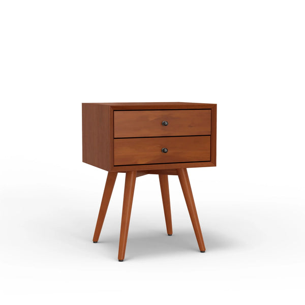Flynn Mid-century Modern Nightstand Tapered Legs Dovetail Drawer Compact Bedside Storage