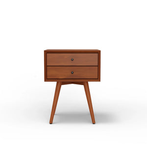 Flynn Mid-century Modern Nightstand Tapered Legs Dovetail Drawer Compact Bedside Storage