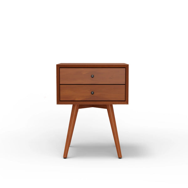 Flynn Mid-century Modern Nightstand Tapered Legs Dovetail Drawer Compact Bedside Storage