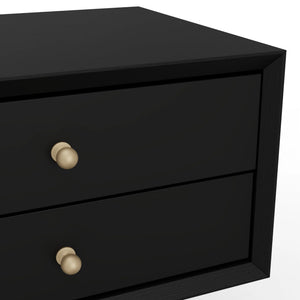 Flynn Mid-century Modern Nightstand Tapered Legs Dovetail Drawer Compact Bedside Storage