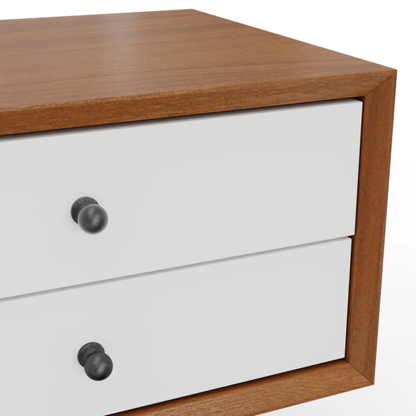 Flynn Mid-century Modern Nightstand Tapered Legs Dovetail Drawer Compact Bedside Storage