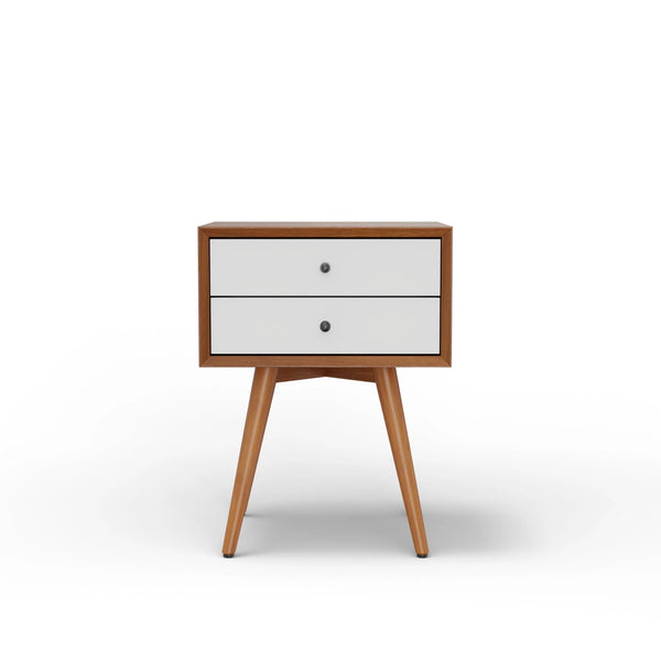 Flynn Mid-century Modern Nightstand Tapered Legs Dovetail Drawer Compact Bedside Storage