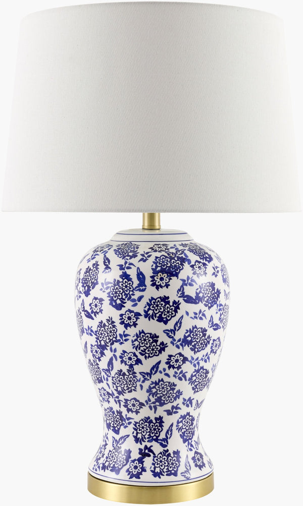 Livabliss Florezia Linen Shade Table Lamp with Metal Base for Bedroom or Living Room Ambiance FLZI-004
