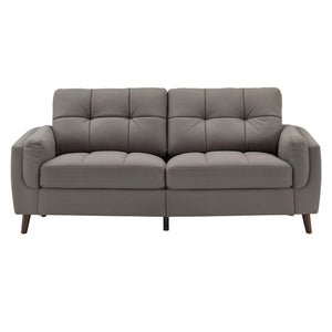 Homelegance By Top-Line Tawnie 83" Wide Microfiber Arm Sofa Grey Microfiber