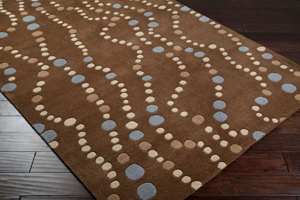 Surya Forum Fm-7007 8' X 8' Hand Tufted Wool Rug - Modern Decor, Medium Pile, Affordable Luxury, India Made Dark Brown Wool Fm7010-99rd