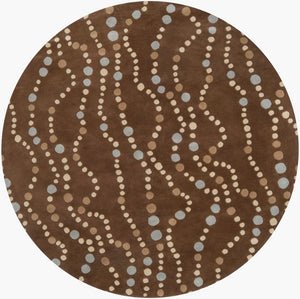 Surya Forum Fm-7007 8' X 8' Hand Tufted Wool Rug - Modern Decor, Medium Pile, Affordable Luxury, India Made Dark Brown Wool Fm7010-99rd