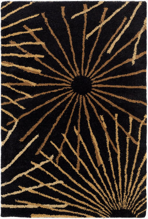 Livabliss Forum Hand Tufted Wool Area Rug for Large Living Dining Rooms Modern Artisan Style Black, Dark Bro 2' x 3' FM7090-23