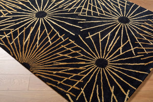 Livabliss Forum Hand Tufted Wool Area Rug for Large Living Dining Rooms Modern Artisan Style Black, Dark Bro 9'9" x 9'9" Square FM7090-99SQ