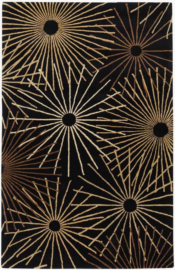 Livabliss Forum Hand Tufted Wool Area Rug for Large Living Dining Rooms Modern Artisan Style Black, Dark Bro 10' x 14' FM7090-1014
