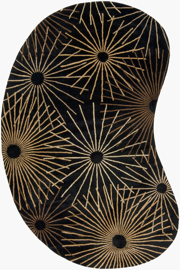 Livabliss Forum Hand Tufted Wool Area Rug for Large Living Dining Rooms Modern Artisan Style Black, Dark Bro 6' x 9' Specialty FM7090-69KDNY