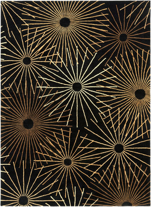 Livabliss Forum Hand Tufted Wool Area Rug for Large Living Dining Rooms Modern Artisan Style Black, Dark Bro 8' x 11' FM7090-811