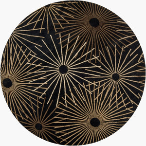 Livabliss Forum Hand Tufted Wool Area Rug for Large Living Dining Rooms Modern Artisan Style Black, Dark Bro 8' x 8' Round FM7090-8RD