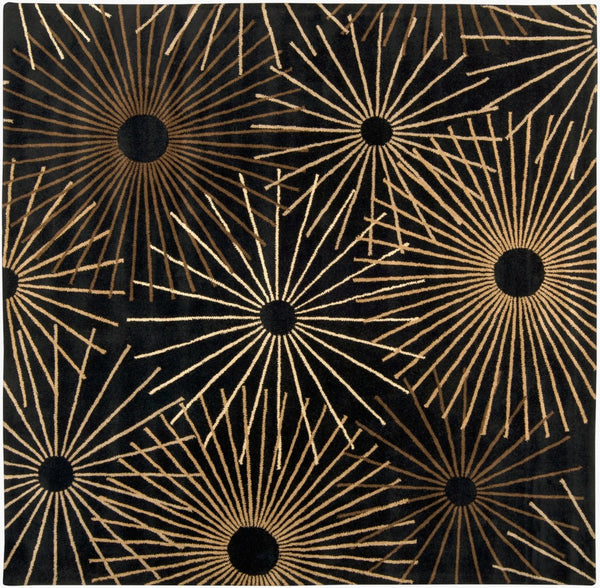 Livabliss Forum Hand Tufted Wool Area Rug for Large Living Dining Rooms Modern Artisan Style Black, Dark Bro 9'9" x 9'9" Square FM7090-99SQ