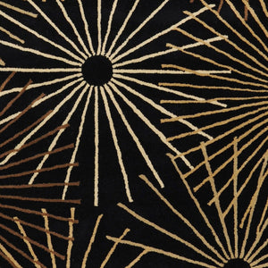 Livabliss Forum Hand Tufted Wool Area Rug for Large Living Dining Rooms Modern Artisan Style Black, Dark Bro 9'9" x 9'9" Square FM7090-99SQ