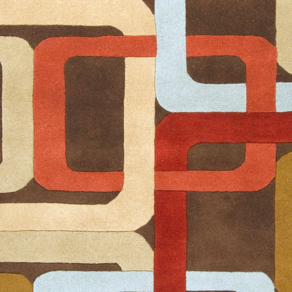 Surya Forum Fm-7007 8' X 8' Hand Tufted Wool Rug - Modern Decor, Medium Pile, Affordable Luxury, India Made Rust Wool Fm7106-8sq