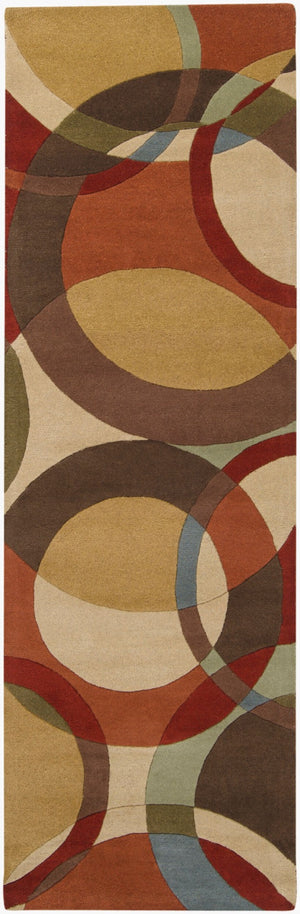 Livabliss Forum Hand Tufted Wool Area Rug with High Low Pile Texture for Living Dining Rooms Dark Brown, Bur 2'6" x 8' FM7108-268