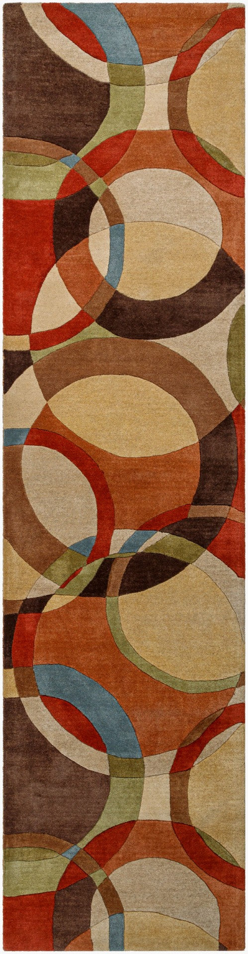 Livabliss Forum Hand Tufted Wool Area Rug with High Low Pile Texture for Living Dining Rooms Dark Brown, Bur 3' x 12' FM7108-312