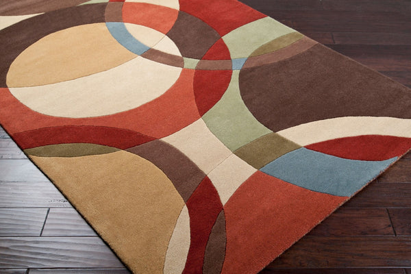 Livabliss Forum Hand Tufted Wool Area Rug with High Low Pile Texture for Living Dining Rooms Dark Brown, Bur 9' x 12' FM7108-912