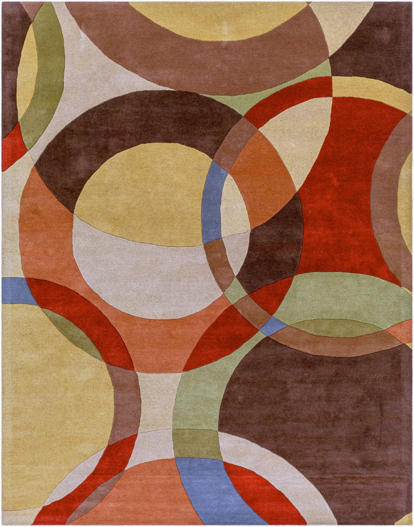 Livabliss Forum Hand Tufted Wool Area Rug with High Low Pile Texture for Living Dining Rooms Dark Brown, Bur 7'6" x 9'6" FM7108-7696