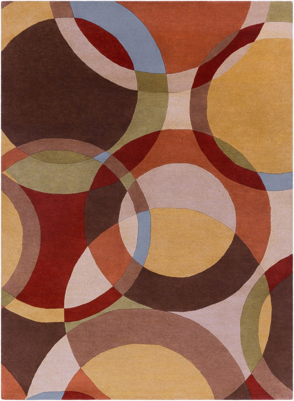 Livabliss Forum Hand Tufted Wool Area Rug with High Low Pile Texture for Living Dining Rooms Dark Brown, Bur 8' x 11' FM7108-811