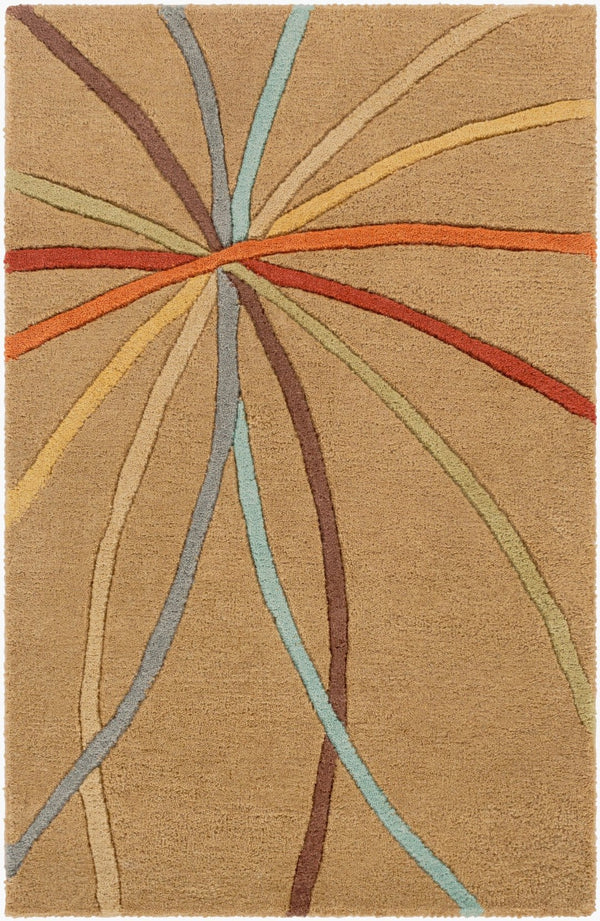 Livabliss Forum Hand Tufted Wool Area Rug with High Low Texture for Large Living Dining Rooms Mustard, Dark B 2' x 3' FM7140-23