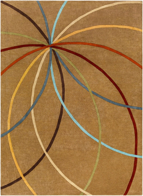 Livabliss Forum Hand Tufted Wool Area Rug with High Low Texture for Large Living Dining Rooms Mustard, Dark B 8' x 11' FM7140-811