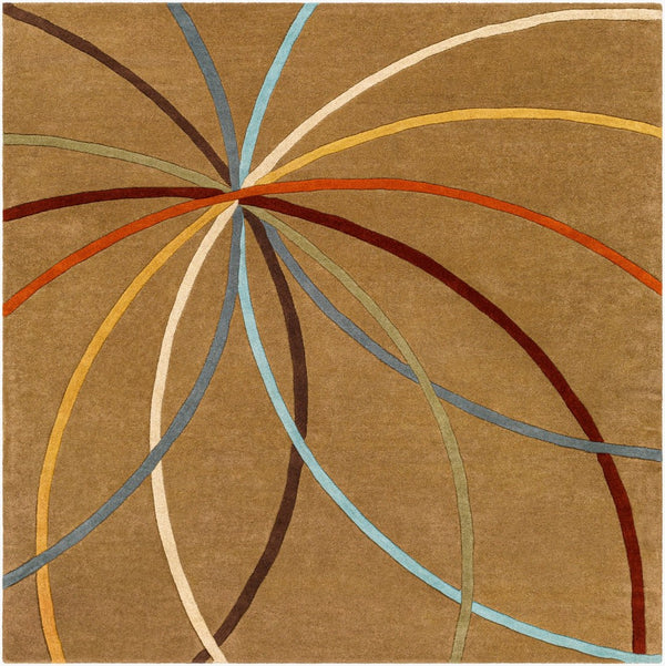 Livabliss Forum Hand Tufted Wool Area Rug with High Low Texture for Large Living Dining Rooms Mustard, Dark B 9'9" x 9'9" Square FM7140-99SQ
