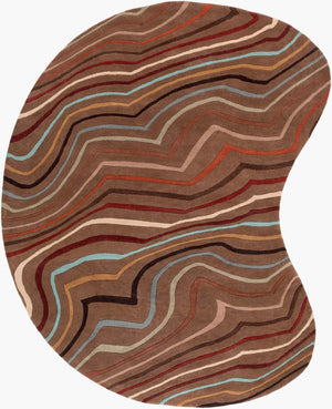 Surya Forum Fm-7007 8' X 8' Hand Tufted Wool Rug - Modern Decor, Medium Pile, Affordable Luxury, India Made Brown Wool Fm7155-810kdny